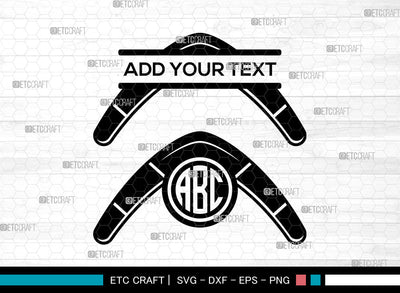 Boomerang SVG, Boomerang svg, Game Svg, Sports Svg, Boomerang Icon, Flying Boomerang, Split Monogram SVG ETC Craft 
