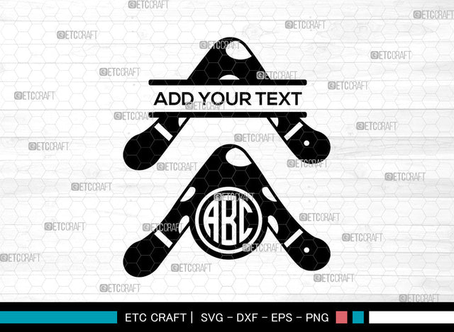 Boomerang SVG, Boomerang svg, Game Svg, Sports Svg, Boomerang Icon, Flying Boomerang, Split Monogram SVG ETC Craft 
