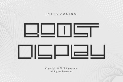 Boost Display - Modern Font Font Alpaprana Studio 