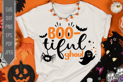 Bootiful Ghoul Halloween Baby Svg. Beautiful Ghost Svg. Cute Spider Bat Halloween. Svg, Dxf, Eps, Png, Jpg, Pdf files for Cricut, Silhouette SVG Mint And Beer Creations 