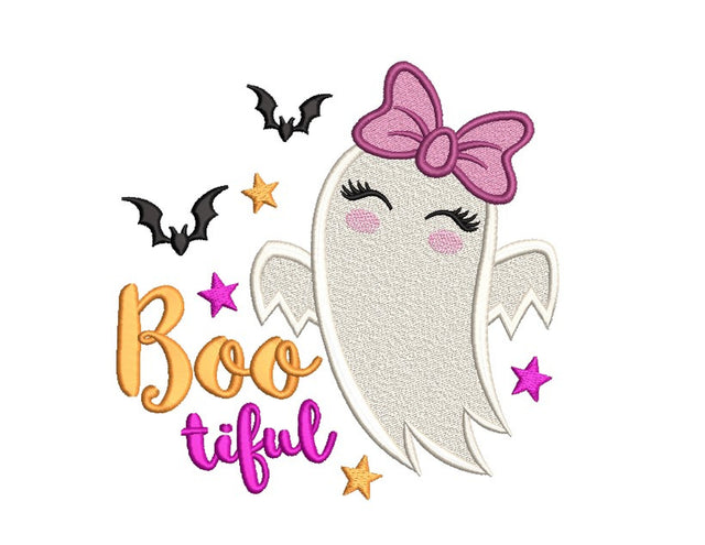 Bootiful Machine Embroidery Design, Ghost Baby Girl Embroidery File, 3 sizes, Instant Download Embroidery/Applique DESIGNS Nino Nadaraia 