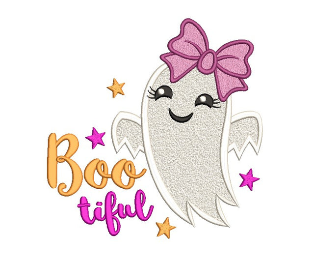 Bootiful Machine Embroidery Design, Ghost Baby Girl Embroidery File, 3 sizes, Instant Download Embroidery/Applique DESIGNS Nino Nadaraia 
