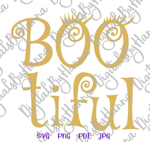 Bootiful Sign Happy Halloween Print and Cut SVG Digitals by Hanna 