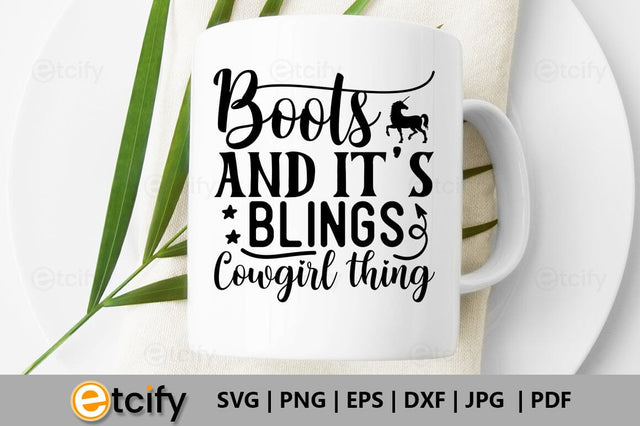 Boots and its blings cowgirl thing SVG SVG etcify 