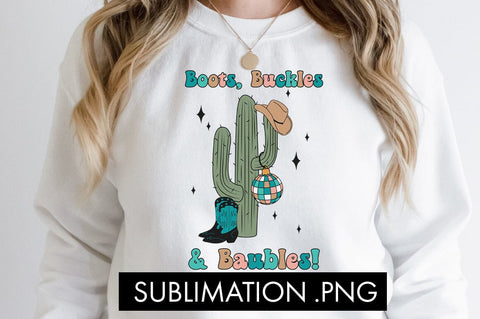 Boots Buckles And Baubles Christmas PNG Sublimation Sublimation Freeling Design House 