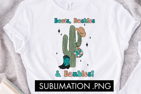 Boots Buckles And Baubles Christmas PNG Sublimation Sublimation Freeling Design House 