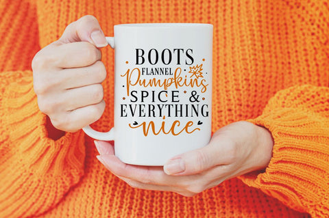 Boots flannel Pumpkins spice & everything nice SVG SVG Regulrcrative 