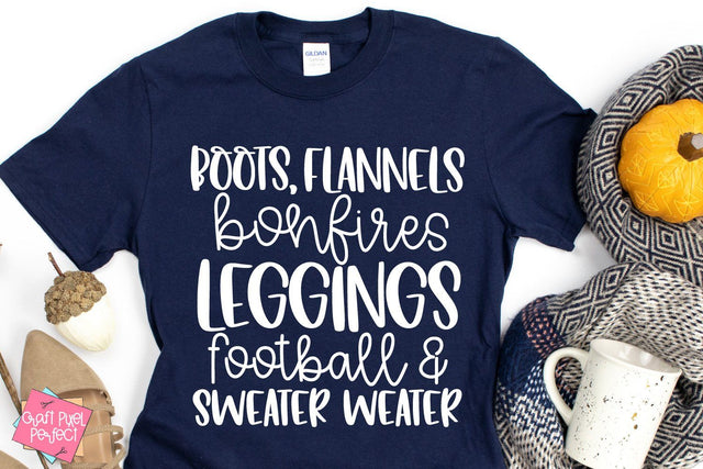 Boots Flannels Bonfires, Fall Quote Svg, Autumn Cut File SVG Craft Pixel Perfect 
