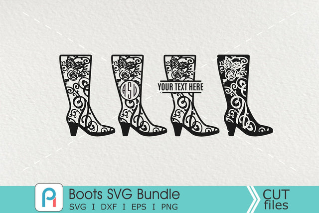 Boots Monogram Svg, Boots Svg, Boots Clip Art SVG Pinoyart Kreatib 