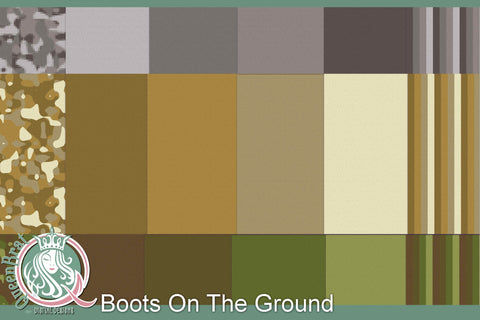 Boots On The Ground Patriotic Papers Digital Pattern QueenBrat Digital Designs 