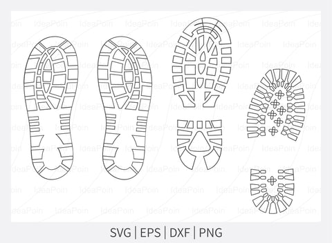 Boots Sole Svg File, Hiking Boots, Sole SVG, Sport Boots Sole SVG, Military Boots Sole Svg, sole Silhouette, Marine Boots Sole, sole dxf SVG Dinvect 