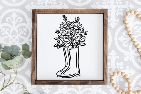 Boots with Flowers SVG SVG So Fontsy Design Shop 