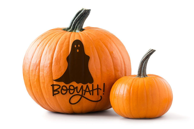 Booyah with Ghost Hand Lettered Halloween SVG Cut File SVG Cursive by Camille 