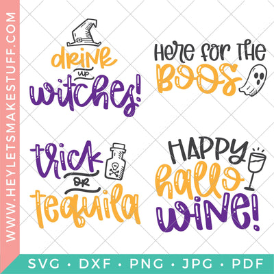 Boozy Halloween Bundle SVG Hey Let's Make Stuff 