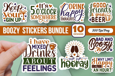 Boozy Stickers Bundle Sublimation Regulrcrative 