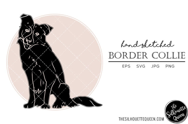Border Collie Sketch SVG Loveleen Kaur 