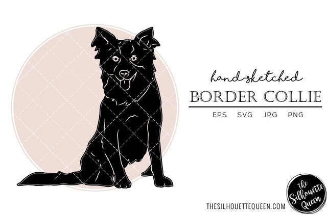 Border Collie Sketch SVG Loveleen Kaur 
