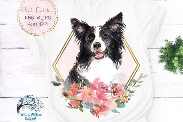 Border Collie Sublimation Png Sublimation Wispy Willow Designs 
