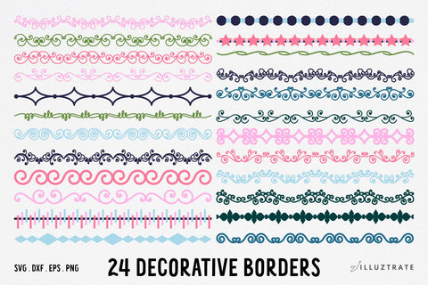 Borders SVG Cut Files | Text Dividers Cutting Files for Cricut SVG Illuztrate 