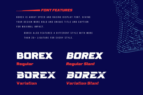 Borex | Athletic Font Font twinletter 