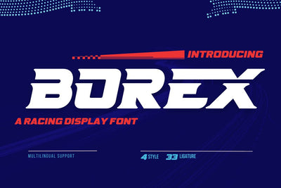 Borex | Athletic Font Font twinletter 