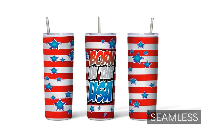 Born in the USA Tumbler Sublimation Sublimation SvgOcean 