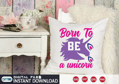 born to be a unicorn SVG designer krishna 