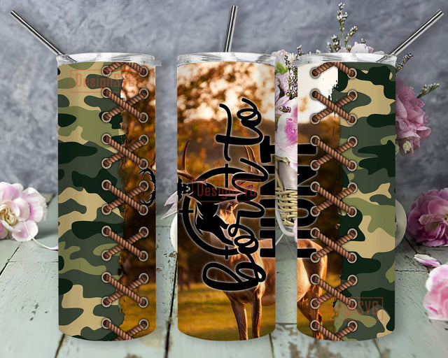 Born To Hunt Tumbler Design, Deer Hunting 20oz Skinny Tumbler, Father’s Day Gift, Deer Hunting Camo Hunt Tumbler Wrap, Hunting Season Sublimation Design, Instant Download Sublimation DesignSVG 