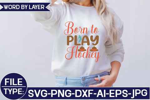 Born to Play Hockey SVG Cut File SVG Studio Innate 