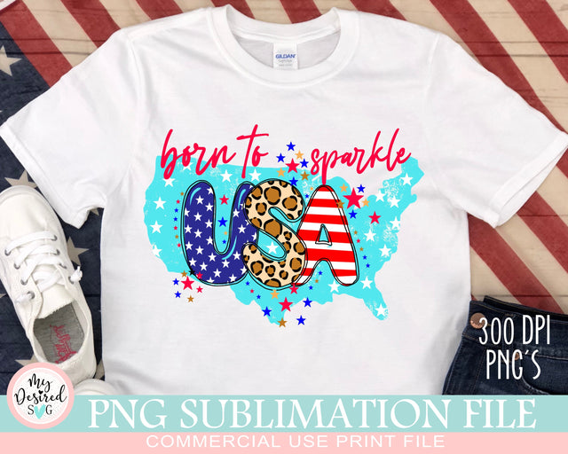 Born To Sparkle PNG, 4th of July, Newborn Girl Quote, American Babe Png, Retro 4th Of July Png, 4th Of July Sublimation Design, Fireworks Sublimation MyDesiredSVG 