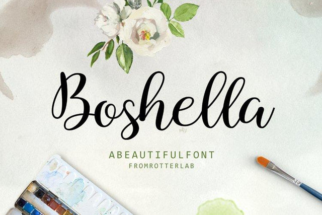 Boshella Script Font Rotterlab studio 