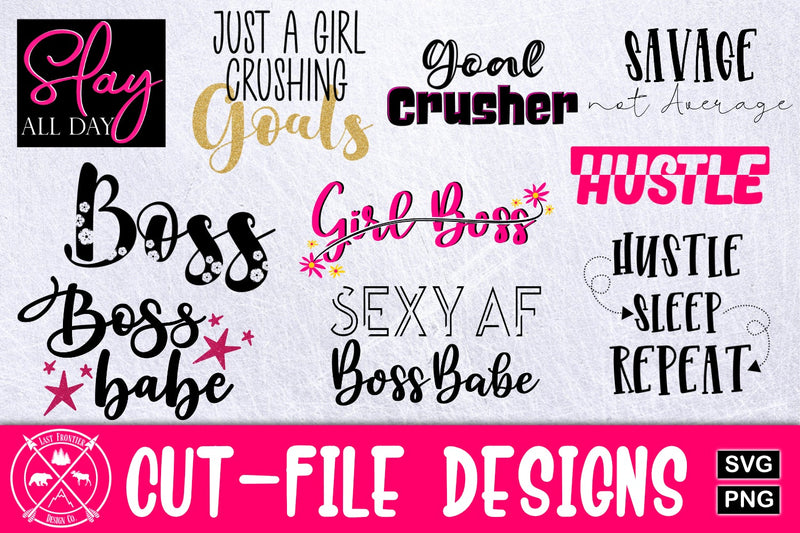 Boss Babe Bundle Cut File|Boss Babe SVG SVG Last Frontier Design Co. 