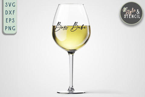 Boss Babe SVG - PNG, DXF, SVG, EPS, Cut File SVG Style and Stencil 