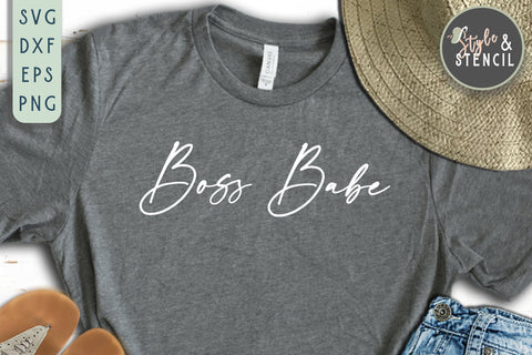 Boss Babe SVG - PNG, DXF, SVG, EPS, Cut File SVG Style and Stencil 