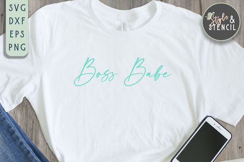 Boss Babe SVG - PNG, DXF, SVG, EPS, Cut File SVG Style and Stencil 