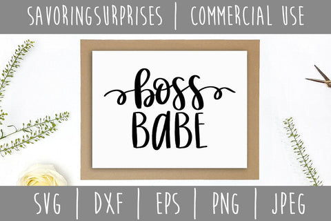 Boss Babe SVG SavoringSurprises 