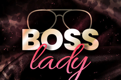 Boss Lady Tumbler, Leopard Print, Black Satin Fabric, Work From Home Mom, Boss Day Gift, 20 oz Seamless Sublimation Skinny Tumbler Wrap PNG Sublimation Syre Digital Creations 