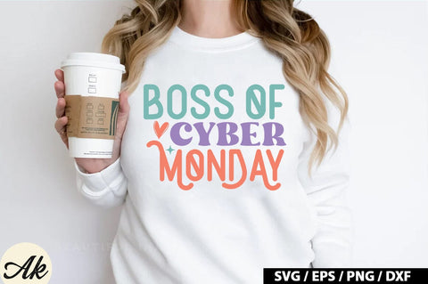 Boss of cyber monday Retro SVG SVG akazaddesign 