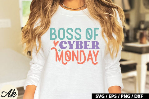 Boss of cyber monday Retro SVG SVG akazaddesign 