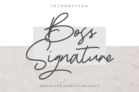 Boss Signature Font Good Java 