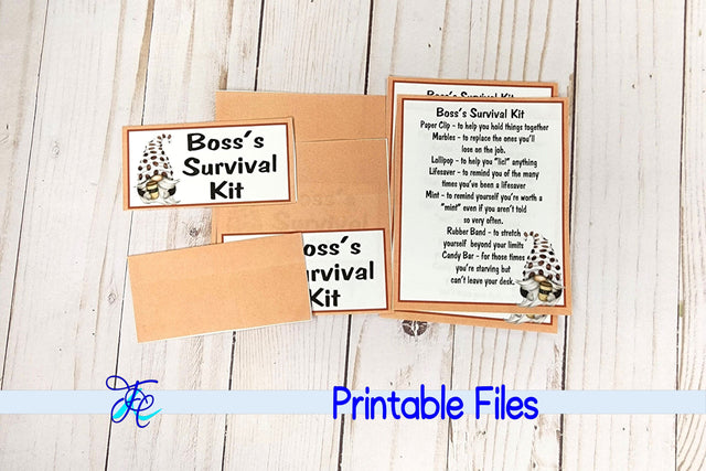 Boss's Survival Kit 3D Paper Family Creations 