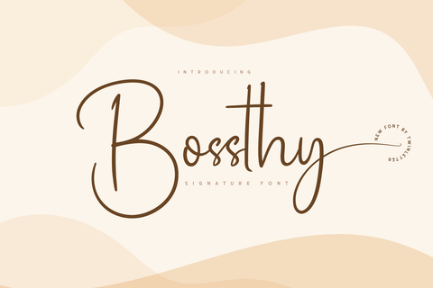 Bossthy Font twinletter 