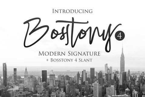 Bosstony 4 Font Dumadistyle 