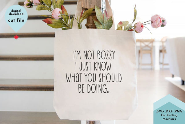 Bossy Quote, Sarcastic SVG Cut File SVG Lettershapes 