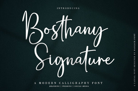 Bosthany Signature Font muhammadzeky 
