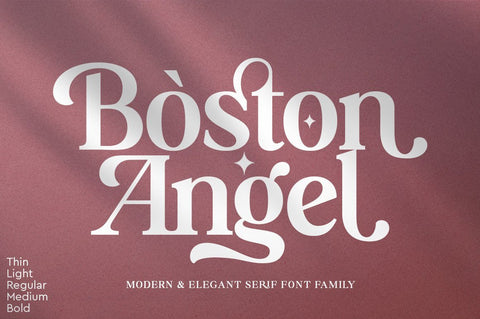 Boston Angel - Serif Font Family Font Great Studio 