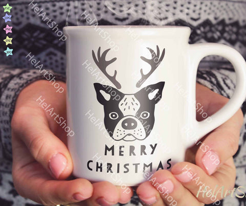 Boston Terrier Christmas svg SVG _HelArtShop_ 