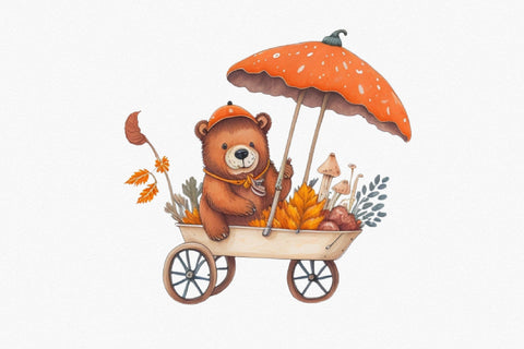 Botanical Autumn Watercolor Clipar Sublimation Rupkotha 