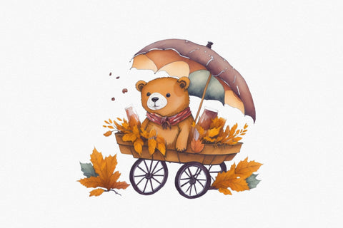 Botanical Autumn Watercolor Clipar Sublimation Rupkotha 