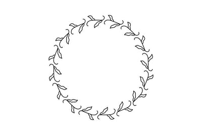 Botanical Circle Frame SVG SVG Masyafi Studio 